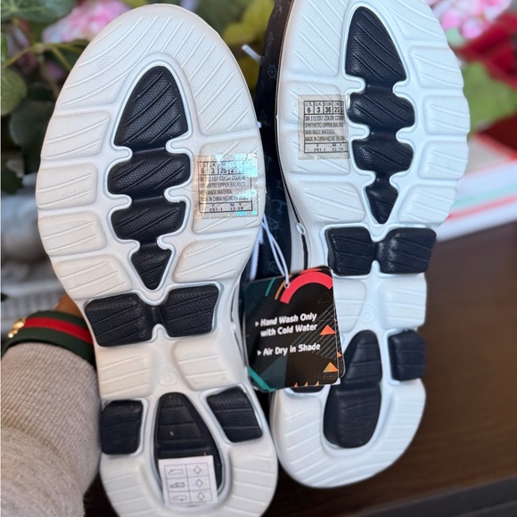 Skechers Navy Floral-Print Slip-On Loafers with White Laces - Picture 5 of 5